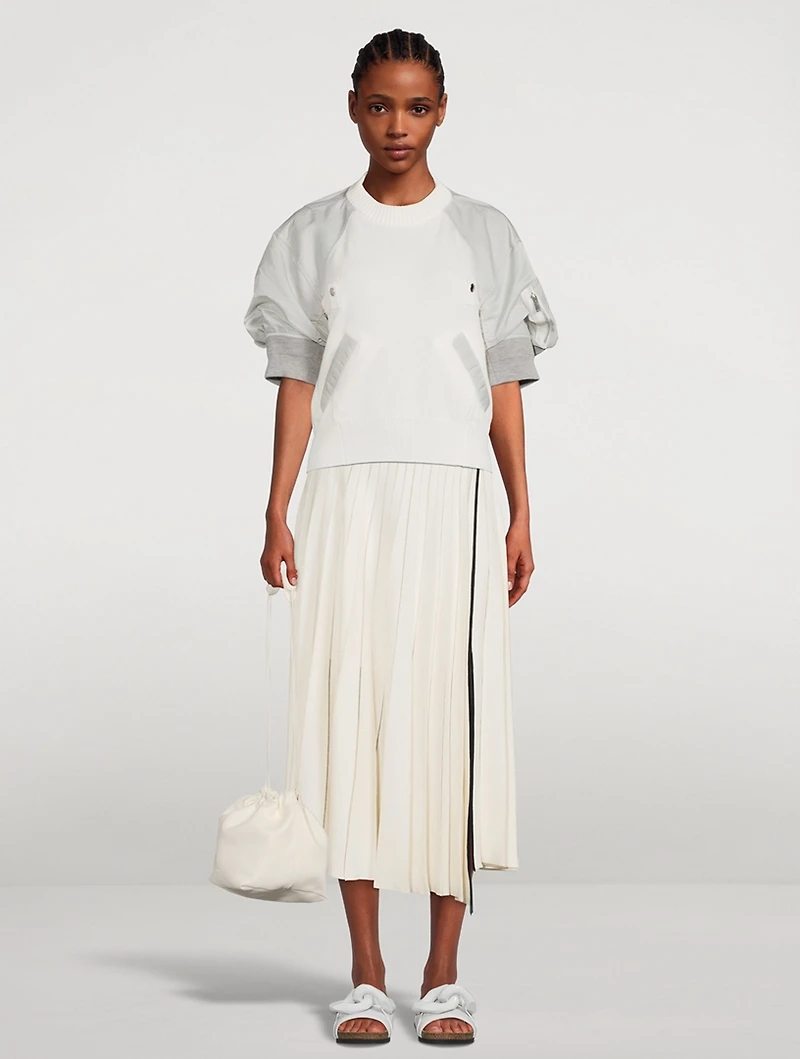 Pleated Midi Skirt