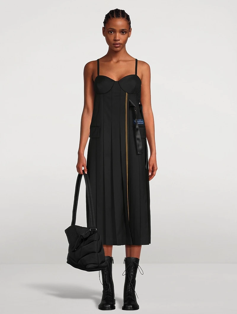 Pleated Midi Dress