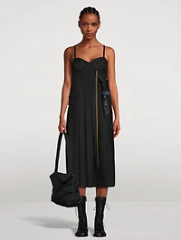 Pleated Midi Dress