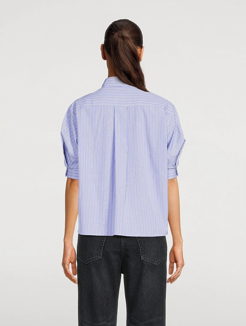 Sacai x Thomas Mason Poplin Shirt Stripe Print