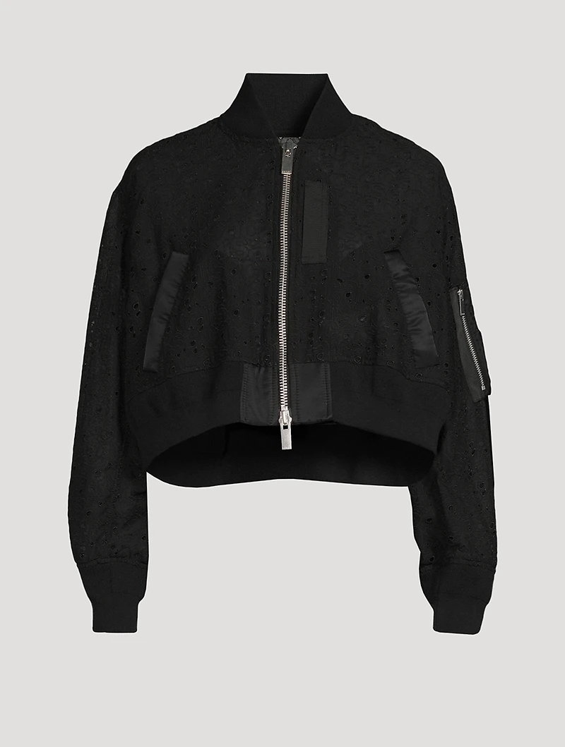 Logo-Embroidered Bomber Jacket