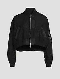 Logo-Embroidered Bomber Jacket