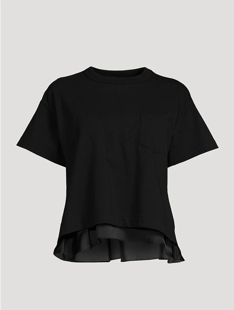 Silk Trim Jersey T-Shirt