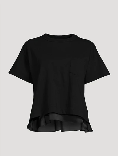 Silk Trim Jersey T-Shirt