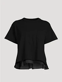 Silk Trim Jersey T-Shirt