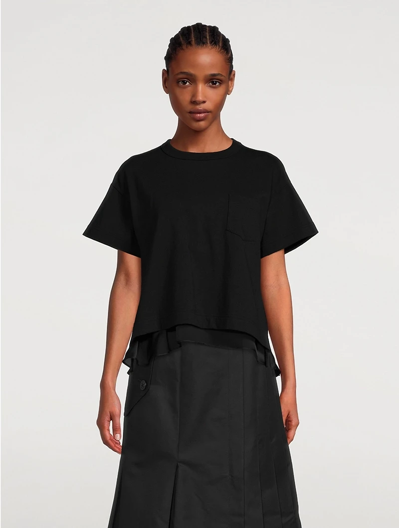 Silk Trim Jersey T-Shirt