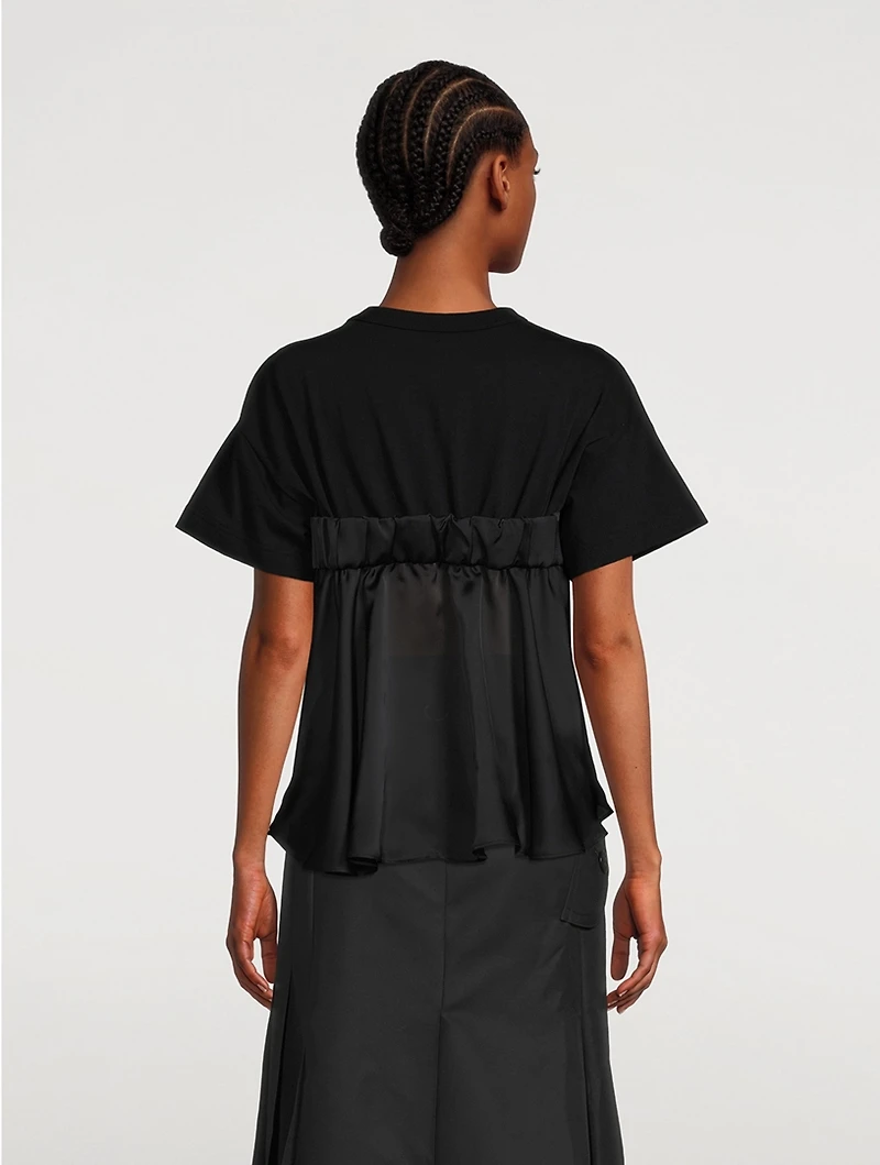 Silk Trim Jersey T-Shirt