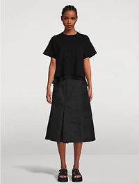 Silk Trim Jersey T-Shirt