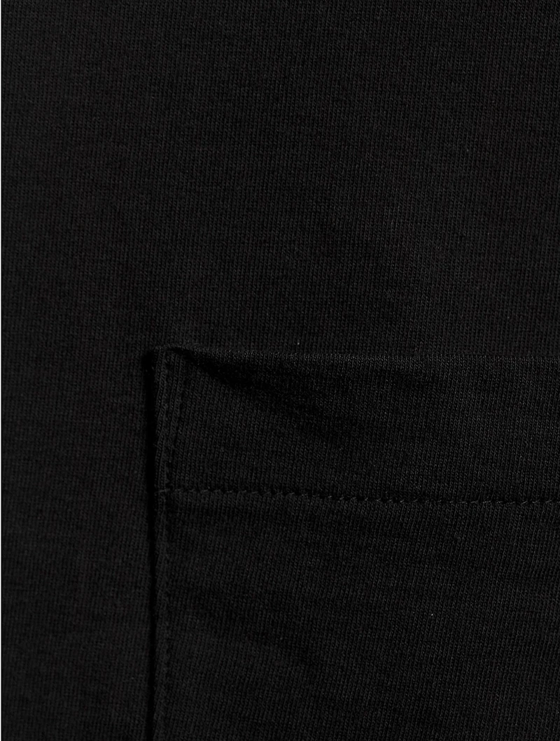 Silk Trim Jersey T-Shirt