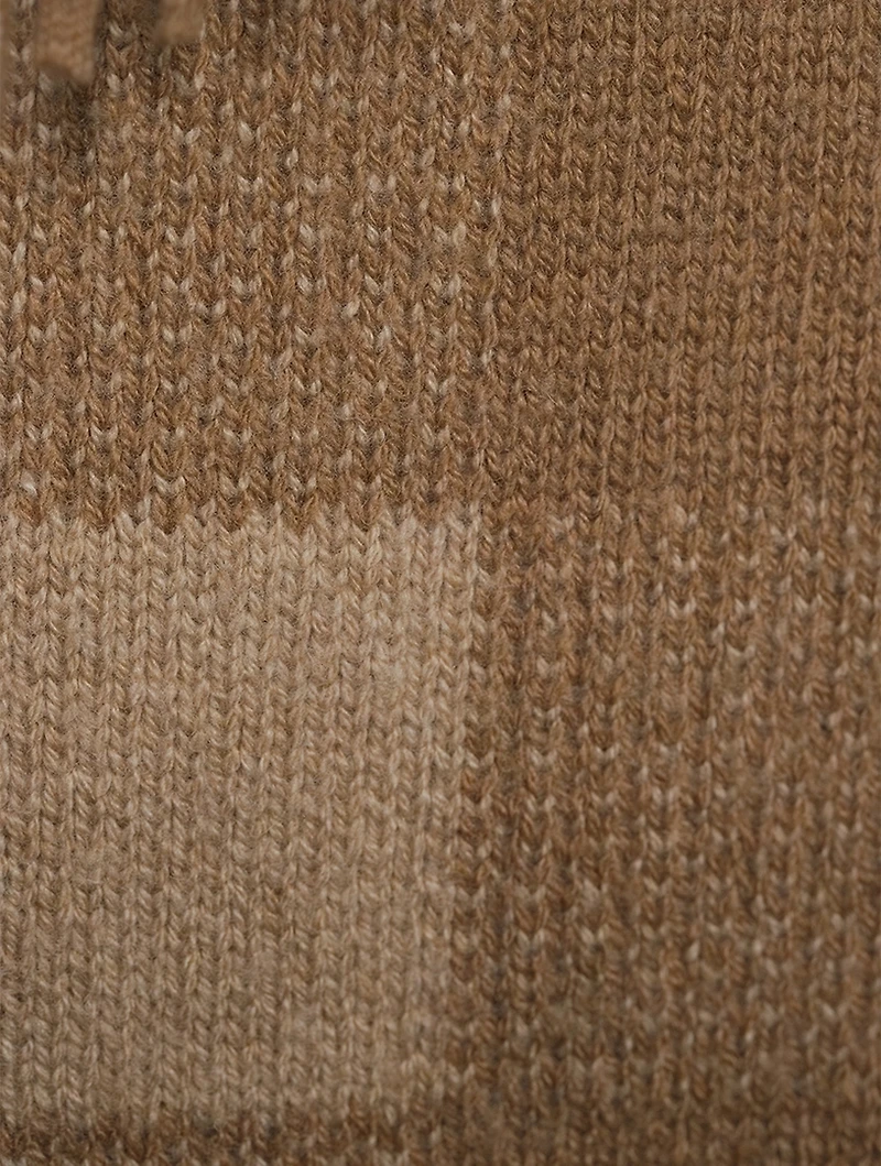 Wool Jacquard Fringed Coat Plaid