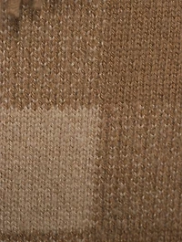 Wool Jacquard Fringed Coat Plaid