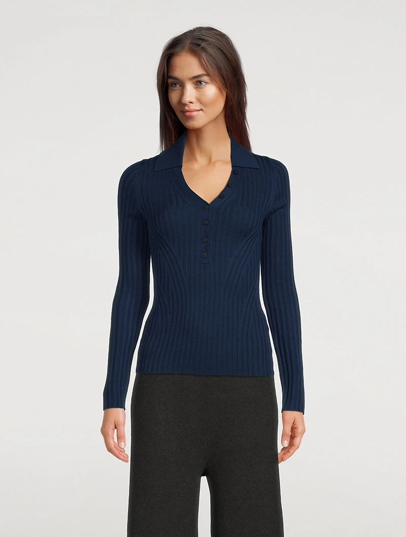 Long-Sleeve Polo Shirt