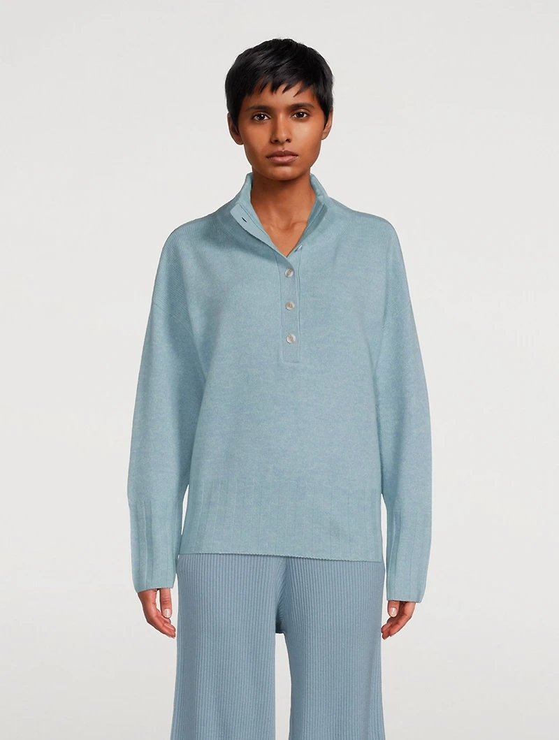 Wool Cashmere Luxe Henley Top