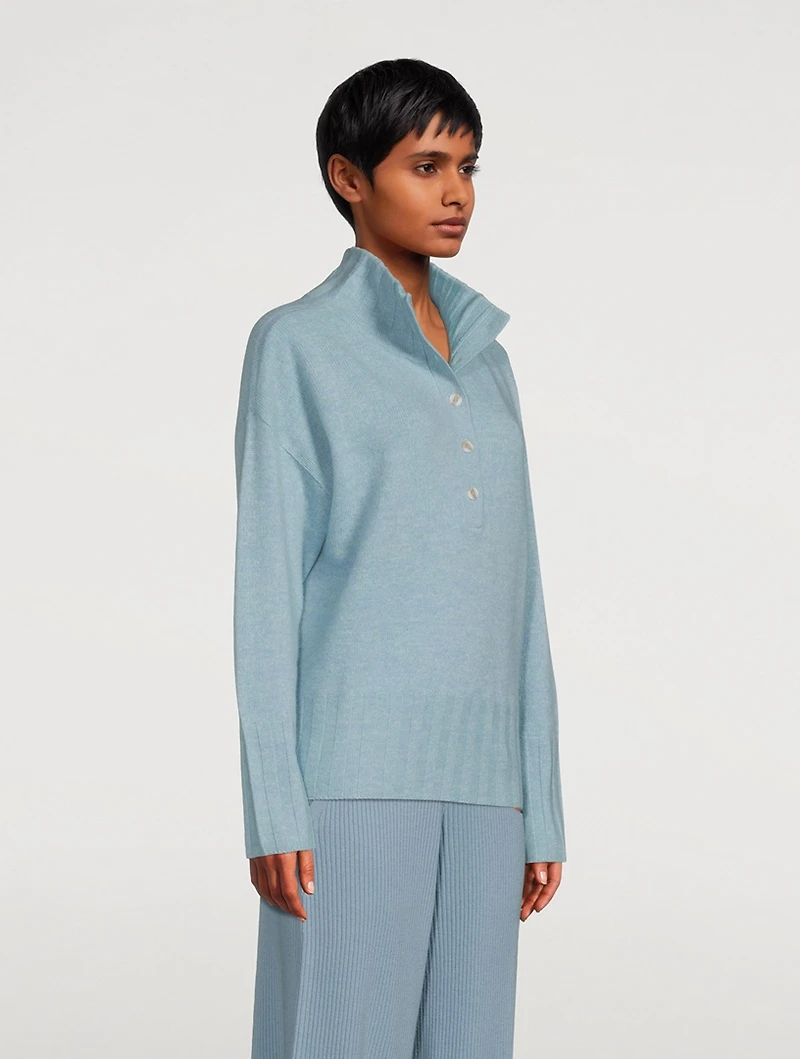 Wool Cashmere Luxe Henley Top