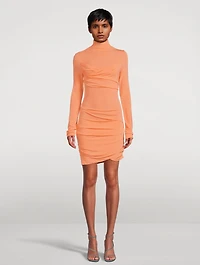 Twist Crepe Mini Dress