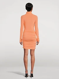 Twist Crepe Mini Dress