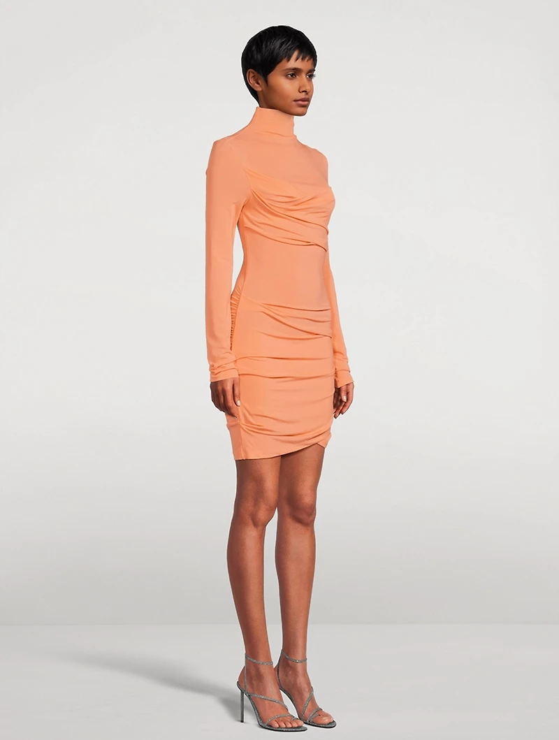 Twist Crepe Mini Dress