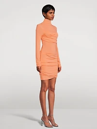 Twist Crepe Mini Dress