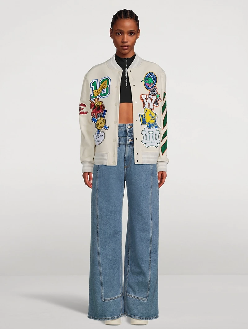 Embroidered Varsity Jacket