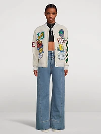 Embroidered Varsity Jacket