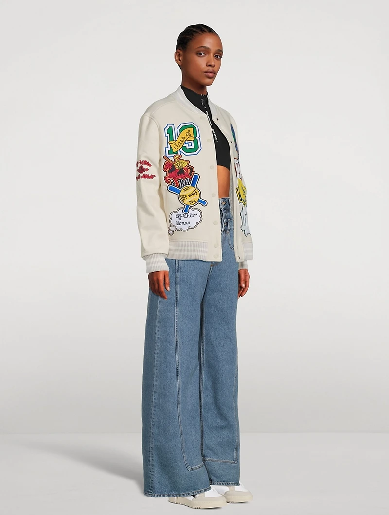 Embroidered Varsity Jacket