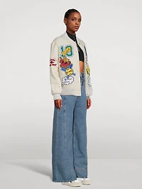 Embroidered Varsity Jacket