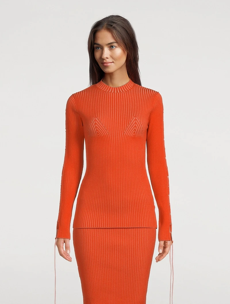 Lace-Up Vanise Sweater