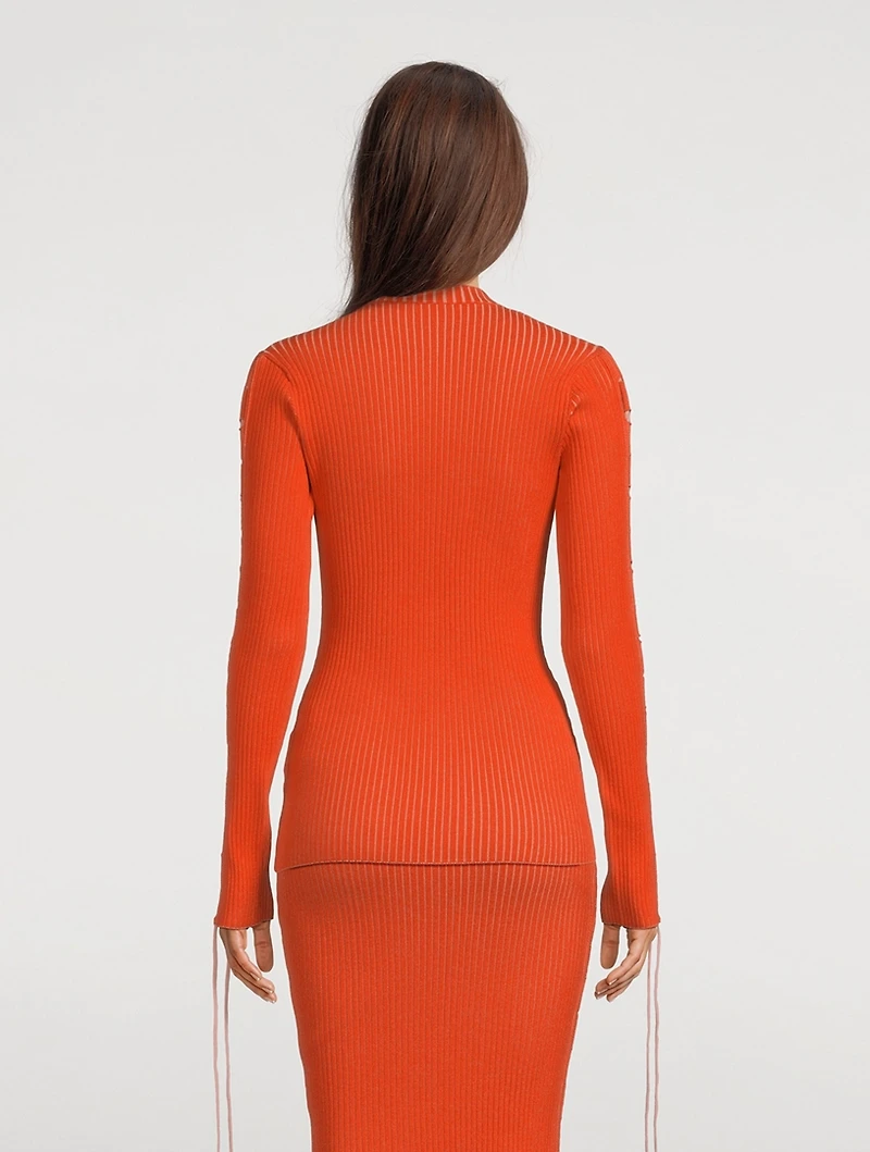 Lace-Up Vanise Sweater