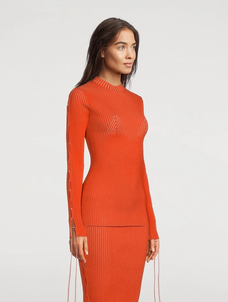 Lace-Up Vanise Sweater