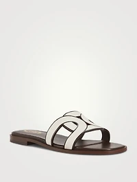 Leather Slide Sandals