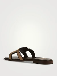 Suede Slide Sandals