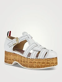Leather Platform Fisherman Sandals