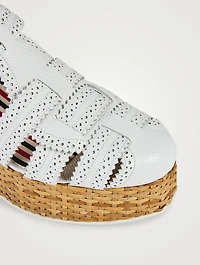 Leather Platform Fisherman Sandals