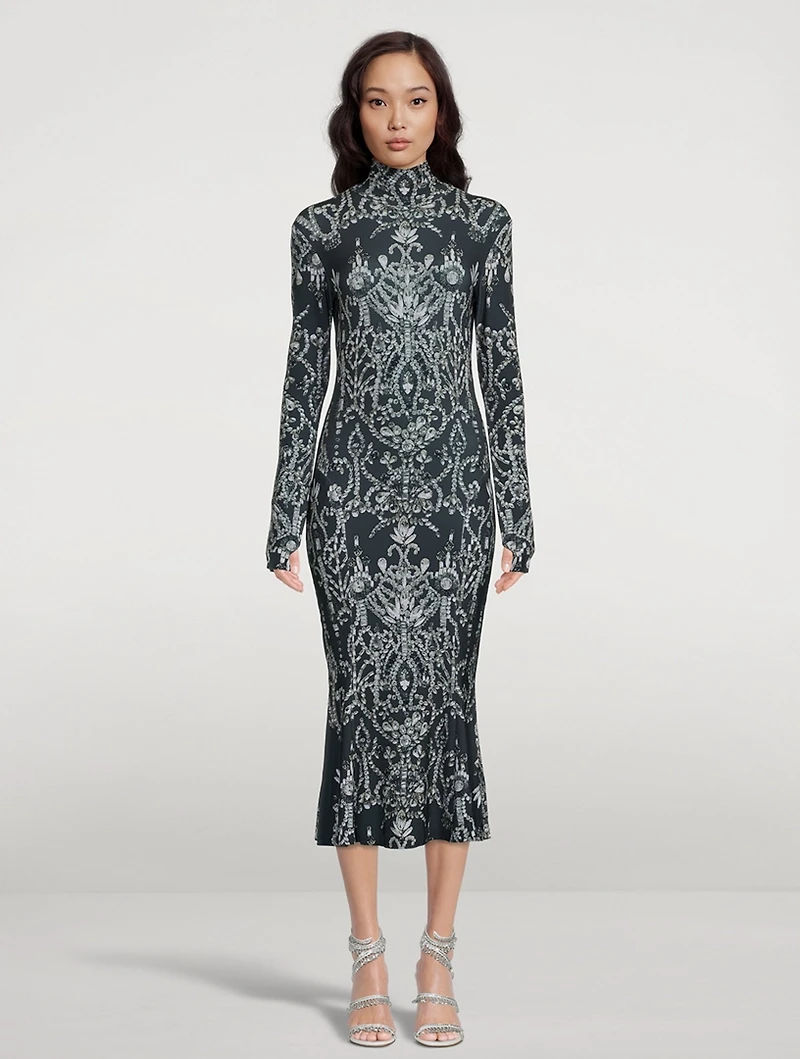 Trompe L'œil Jewelled Fishtail Dress