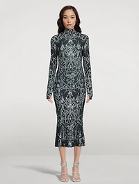 Trompe L'œil Jewelled Fishtail Dress