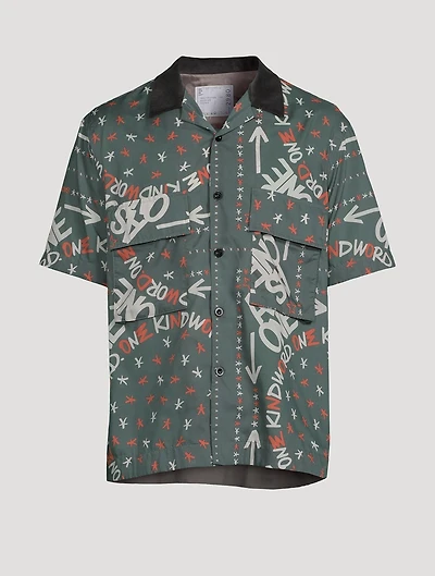 Eric Haze Short-Sleeve Shirt Bandana Print