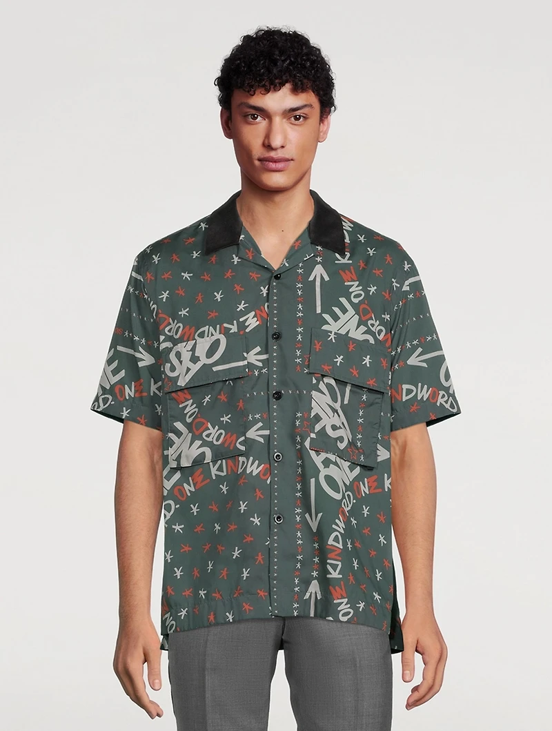 Eric Haze Short-Sleeve Shirt Bandana Print