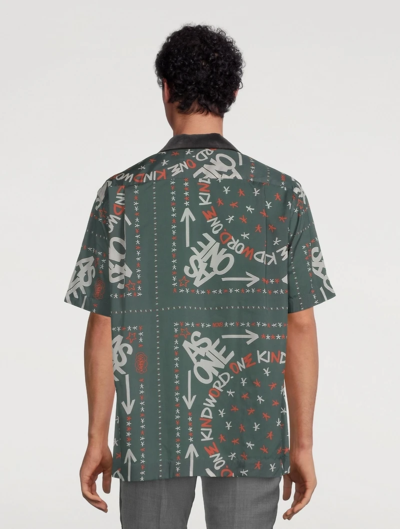 Eric Haze Short-Sleeve Shirt Bandana Print