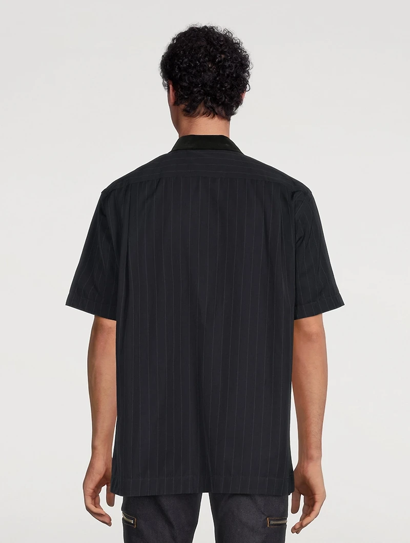 Short-Sleeve Shirt Striped Print
