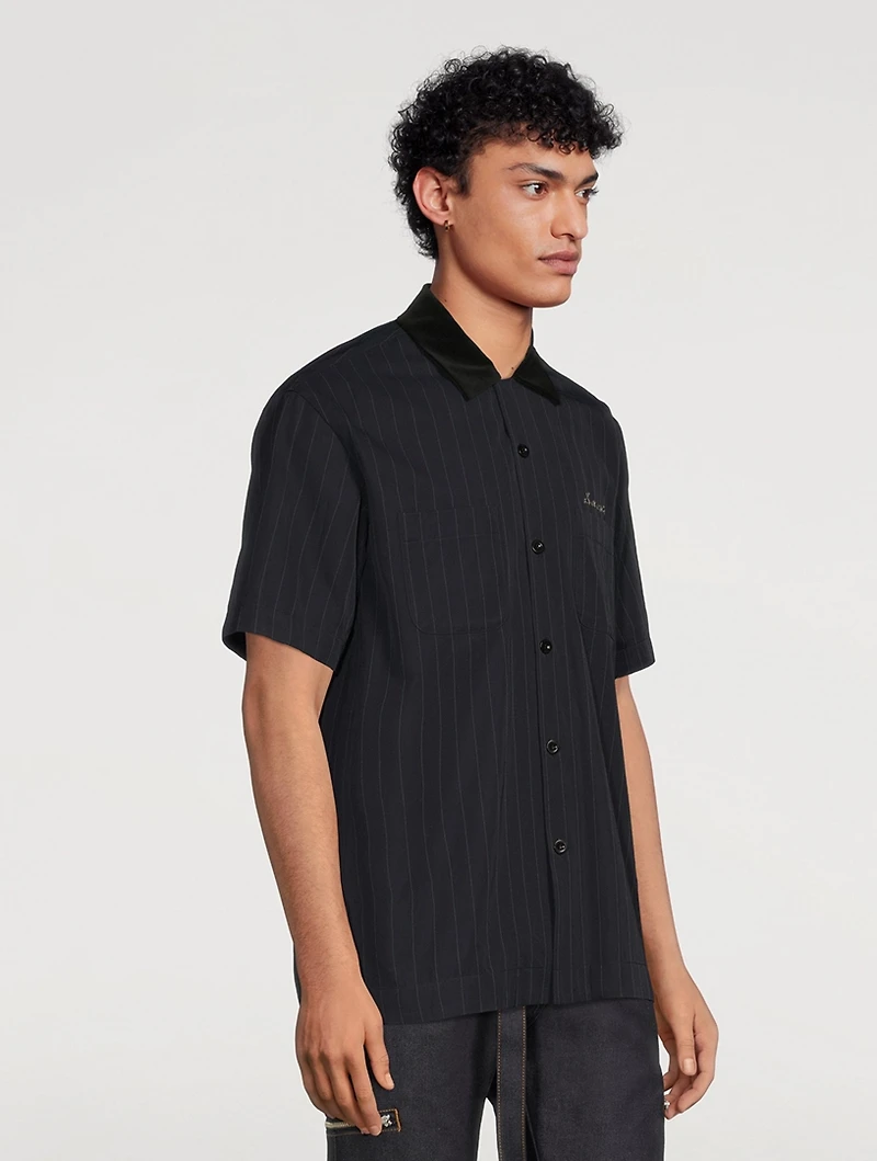 Short-Sleeve Shirt Striped Print