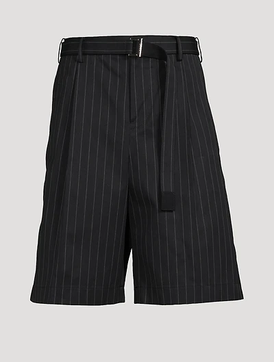 Cotton Shorts Chalk Striped Print