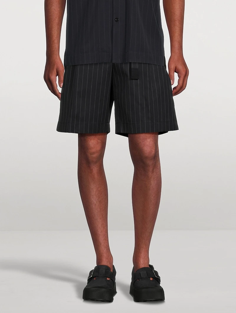 Cotton Shorts Chalk Striped Print