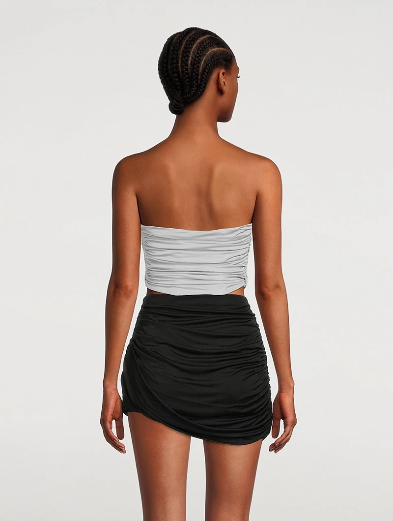 Sesis Ruched Strapless Top