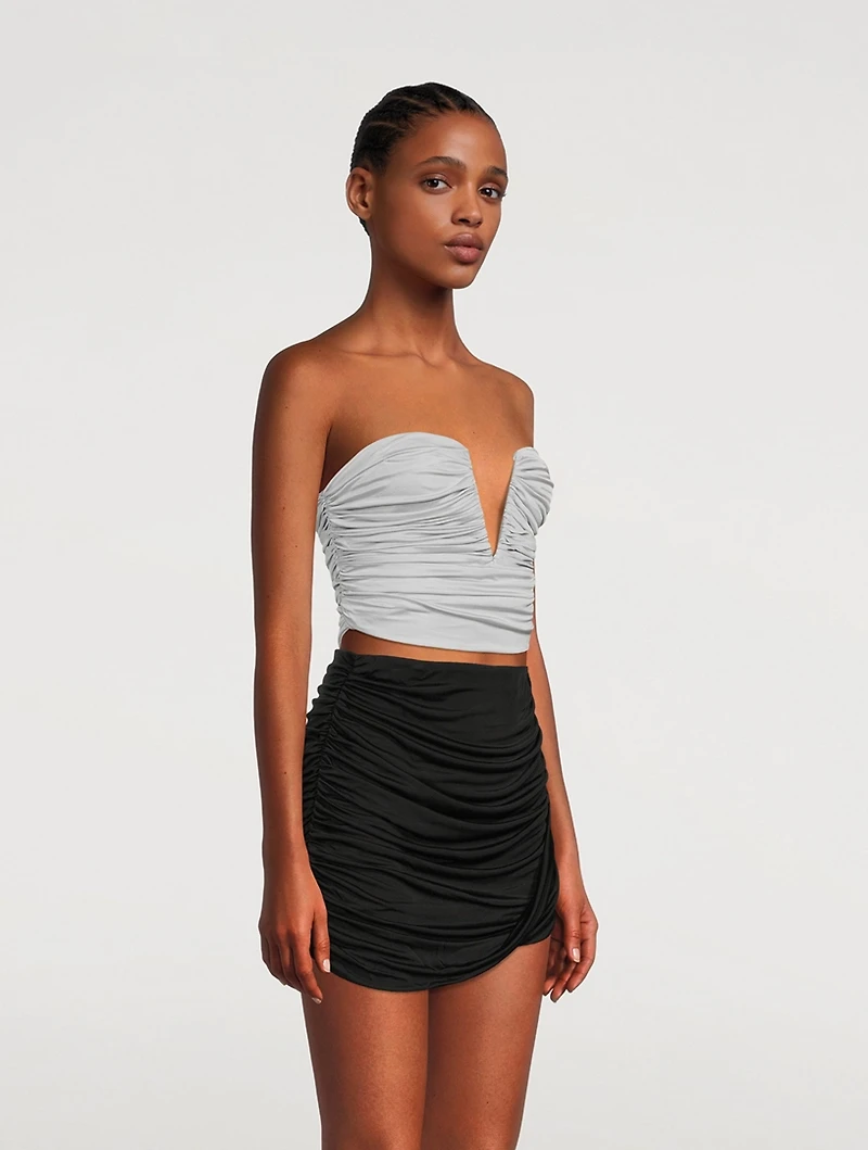 Sesis Ruched Strapless Top