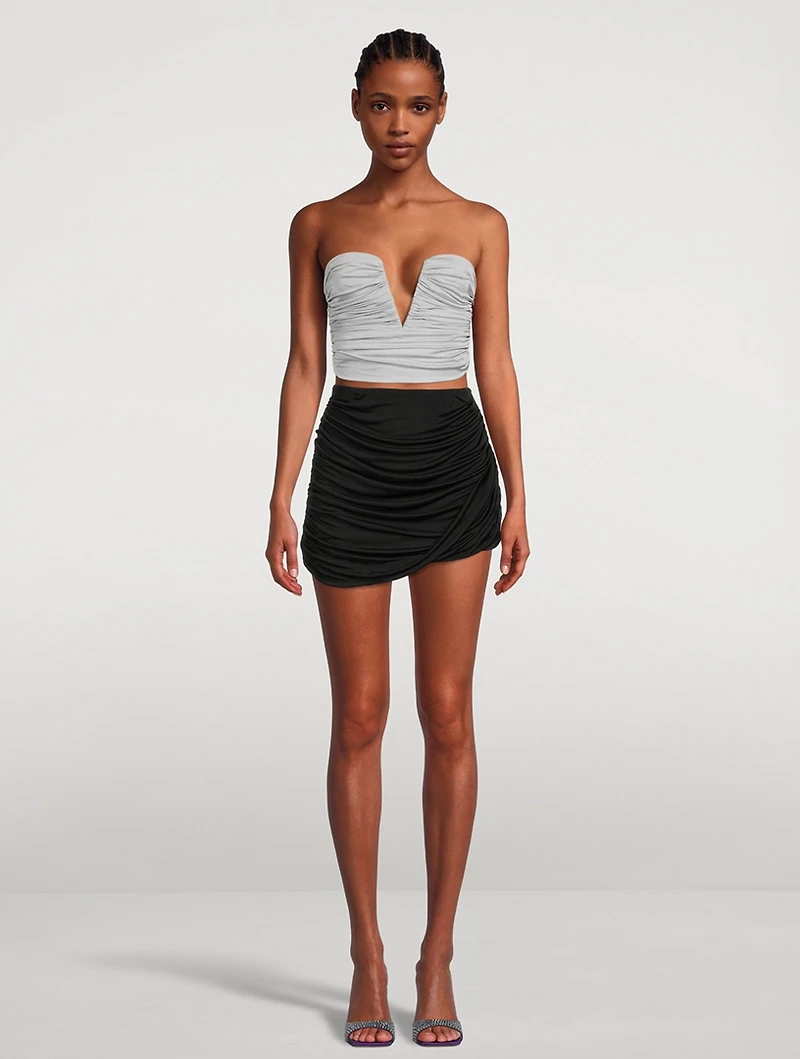 Sesis Ruched Strapless Top