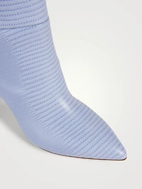 Lizard-Embossed Leather Knee-High Boots