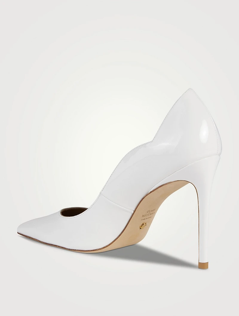 Stuart 100 Scallop Patent Leather Pumps