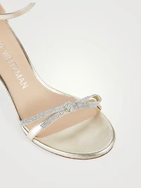 Nudist Bow Metallic Leather Sandals