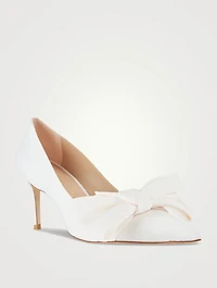 Stuart 75 Loveknot Satin Pumps