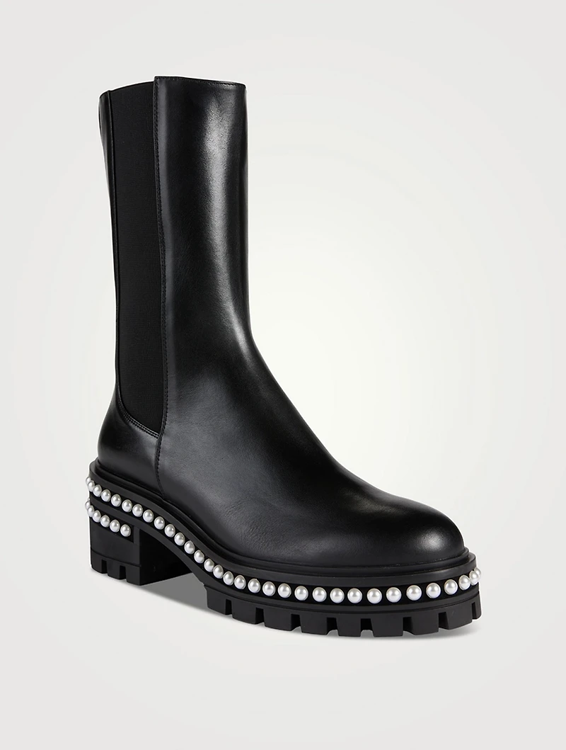 Soho Pearl Leather Chelsea Boots